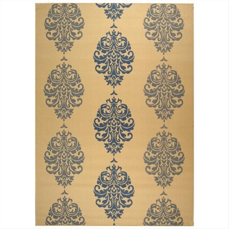 Safavieh 2 Ft. X 3 Ft. - 7 In. Accent- Indoor - Outdoor Courtyard Natural Blue Machine Made Rug CY2720-3101-2